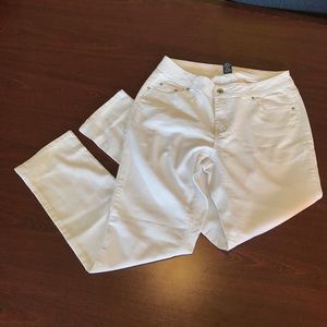 Ashley Stewart White Stretch Denim Jeans